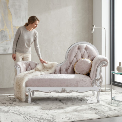 Chaise lounge Chesterfield recamier antique style Noble chaise longue sofa lounger new