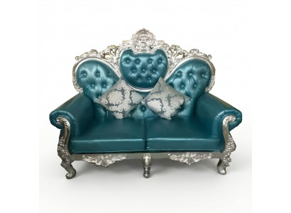 Throne Sofa Royal Upholstery Chesterfield Velvet Two-Seater Antique Style Sofas New