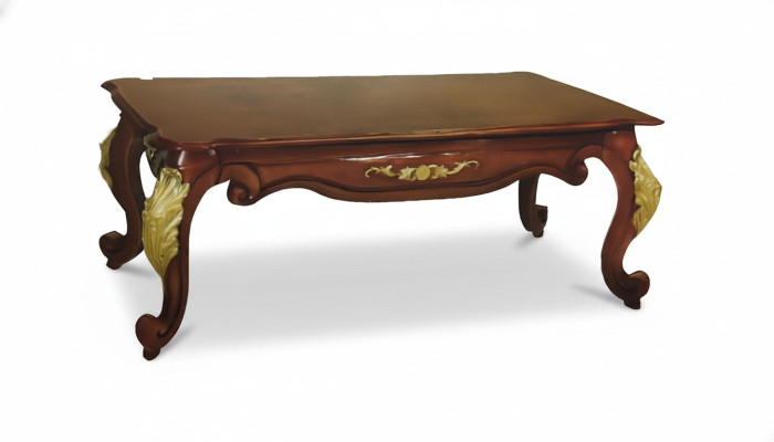 Baroque Rococo Extra Class Coffee Table Wood Table Side Sofa Couch