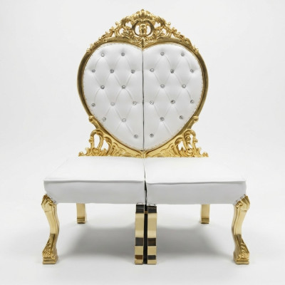Chesterfield Throne Chair Royal Upholstered Velvet Love Heart Antique Style Chairs