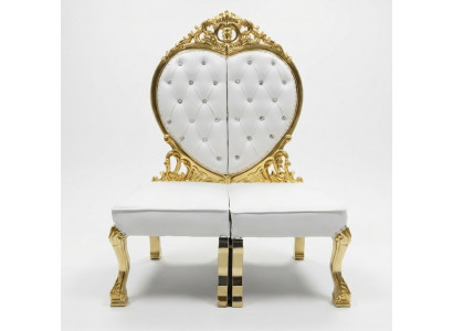 Chesterfield Throne Chair Royal Upholstered Velvet Love Heart Antique Style Chairs
