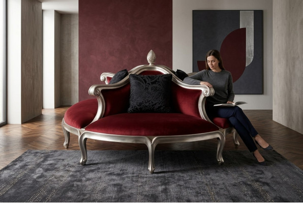 Round Sofa Upholstery Couch Upholstery Chesterfield Velvet 4-Seater Antique Style