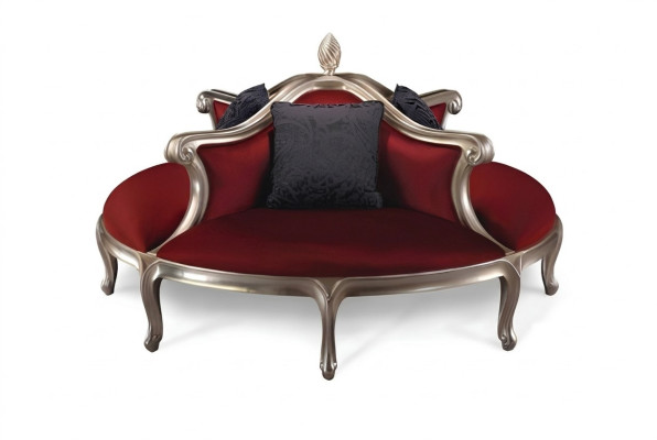 Round Sofa Upholstery Couch Upholstery Chesterfield Velvet 4-Seater Antique Style