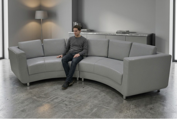 Round sofa furniture leather sofas couches upholstery seating round landscape corner new