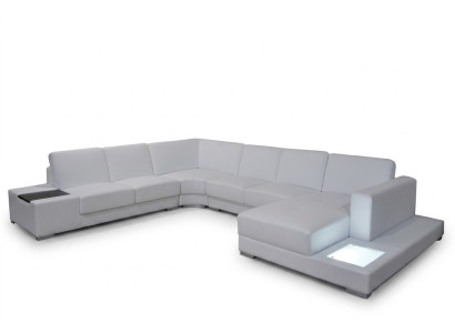Leather sofa couch living landscape corner sofa set design modern sofa U-shape A1110