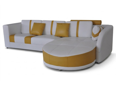Leather corner sofa couch upholstery seat living modern design furniture set
