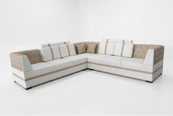Leather sofa couch living landscape corner set design modern sofa A1128