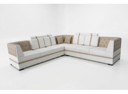 Leather sofa couch living landscape corner set design modern sofa A1128