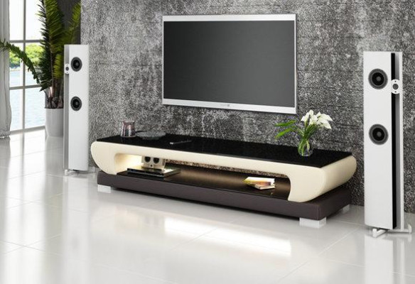 RTV TV Sideboard Leather Table Designer Glass Table TV Cabinet New Modern