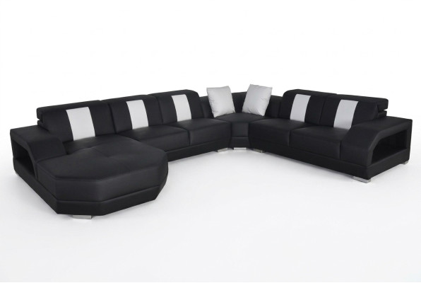 Leather Sofa Couch Living Landscape Corner Suite Design Modern Couch