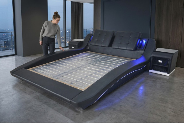 Luxury Leather Design Upholstered Beds Double Modern Bed Marriage Exclusive 180x200 cm