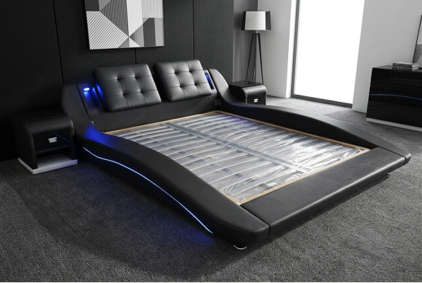 Luxury Leather Design Upholstered Beds Double Modern Bed Marriage Exclusive 180x200 cm