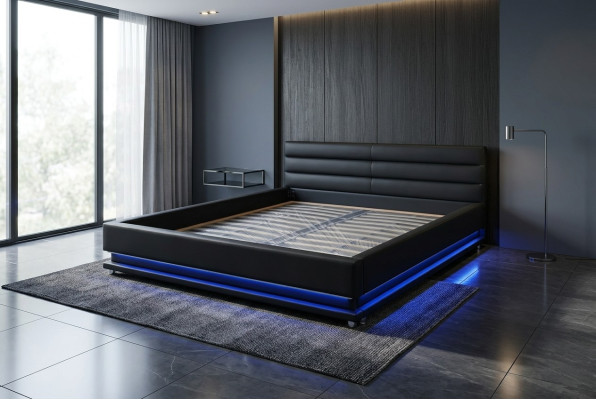 Luxury Leather Design Upholstered Double Beds Modern 140/160/180/200 Bed