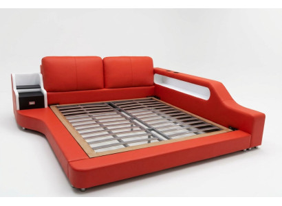 Double luxury design leather bed cushion beds modern hotel multifunction