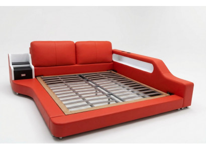 Double luxury design leather bed cushion beds modern hotel multifunction