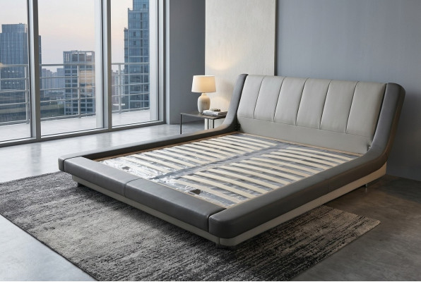 Double luxury design leather bed upholstered beds modern hotel multifunction