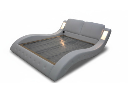 Design luxury bed upholstery marriage hotel modern beds leather 140/160/180/200 LB8824