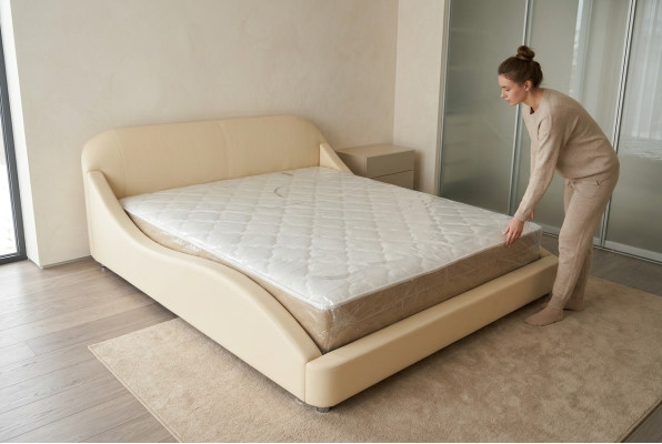 New, modern, and comfortable bed for the bedroom