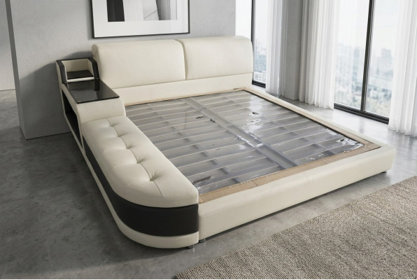 Design luxury bed upholstery marital modern leather hotel beds 140/160/180/200