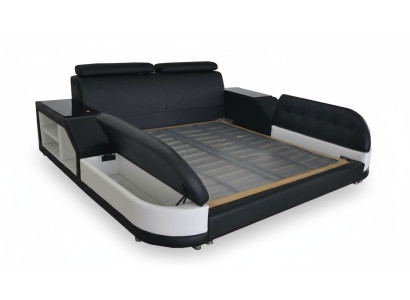 Design luxury bed leather upholstery marriage modern hotel beds 140/160/180/200
