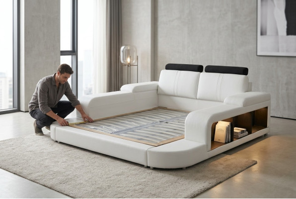 Luxury Leather Design Upholstered Beds Modern Double 140/160/180/200 Bed