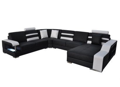 Corner sofa upholstery seat leather couch sofas suites U-shaped living landscape