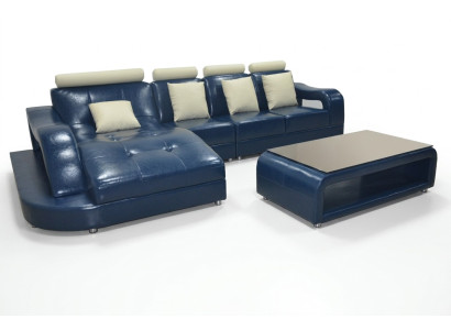 Leather sofa couch living landscape corner suite design modern sofa L-shape
