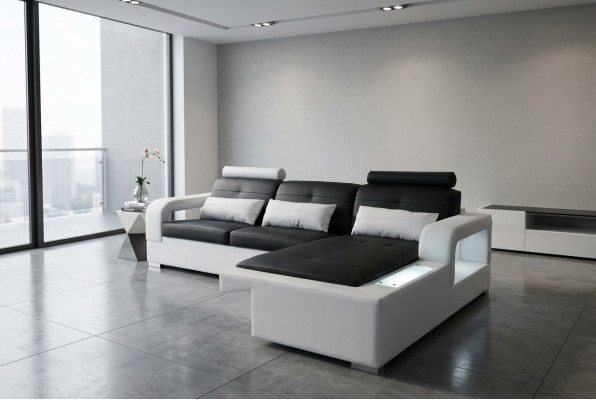 Leather sofa couch living landscape corner suite design modern sofa decor L-shape