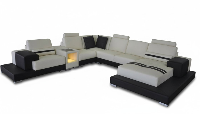 Leather sofa couch sectional corner set design decorative modern sofa