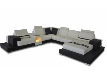Leather sofa couch sectional corner set design decorative modern sofa