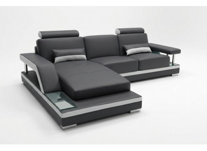 Leather sofa living landscape corner suite design modern sofa L-shape