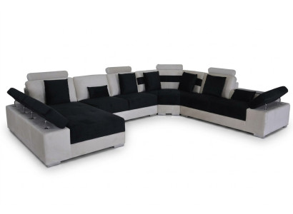 Leather sofa couch living landscape corner set design modern sofa U-shape K5014 new