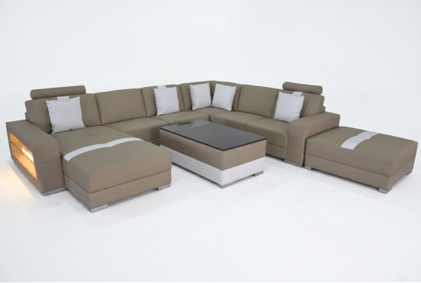 Leather sofa decorative couch landscape corner suite design modern sofa