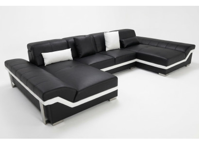 Leather Sofa Couch Living Landscape Corner Set Design Modern Sofa U-Shape K5007C