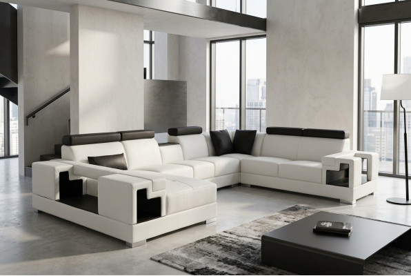 Leather sofa corner sofa couch living landscape sofas couches set design modern new