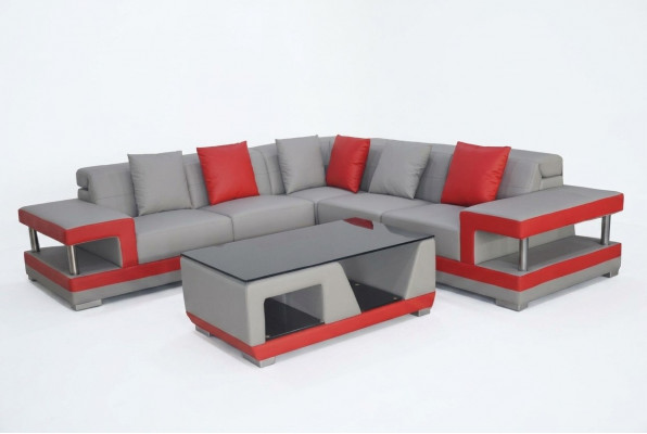 Leather sofa couch living landscape corner set decor design modern sofa L-shape