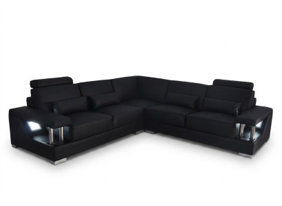 Leather sofa couch living area corner decoration set design modern sofa L-shape