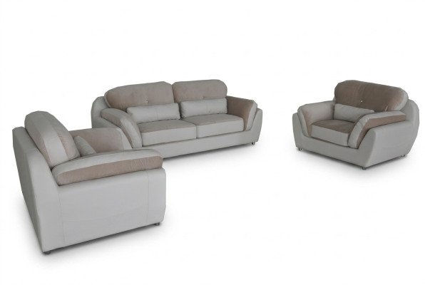 Leather Textile Sofa Upholstery Seat Set Design Sofa Suite 3+1+1 Armchair