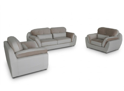 Leather Textile Sofa Upholstery Seat Set Design Sofa Suite 3+1+1 Armchair