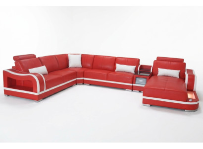 Leather Sofa Couch Living Landscape Set Design Modern Corner Decorative Sofa
