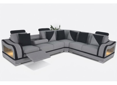Leather sofa couch living landscape suite design modern corner sofa L-shape
