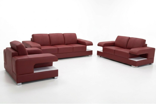 Leather sofa Couch Living landscape Suite Design Modern Sofa set 3+2+1 G8028D
