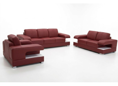 Leather sofa Couch Living landscape Suite Design Modern Sofa set 3+2+1 G8028D
