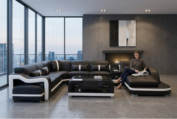 Corner sofa couch upholstery corner suite leather couches living landscape U-shaped sofas
