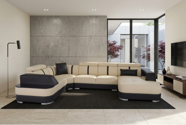 Corner sofa couch upholstery suite leather sofa couches living landscape U-shape