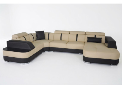 Corner sofa couch upholstery suite leather sofa couches living landscape U-shape