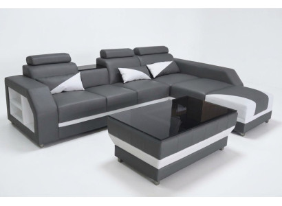 Leather corner sofa set couch corner sofas cushioning living landscape