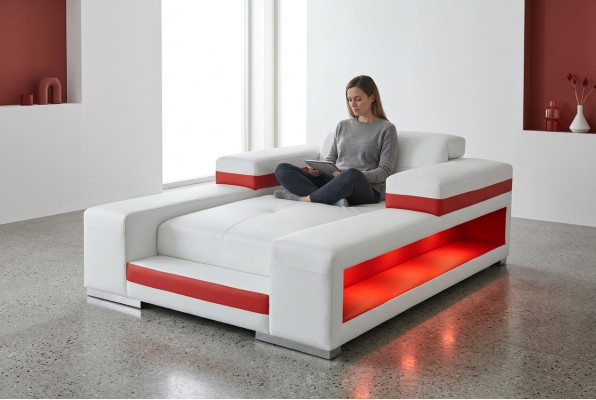 Modern leather comfort loungers reclining chair relaxation lounger chaise longue lounger