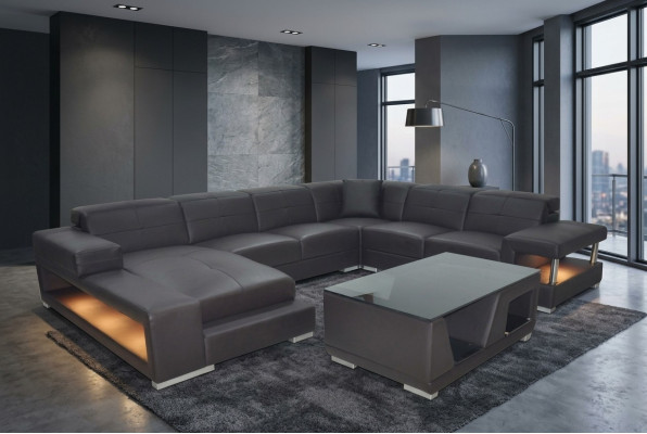 Sofa set upholstery seating set corner sofa coffee table leather sofas new G8017