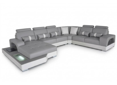 Leather corner sofa corner living room suite design modern couch